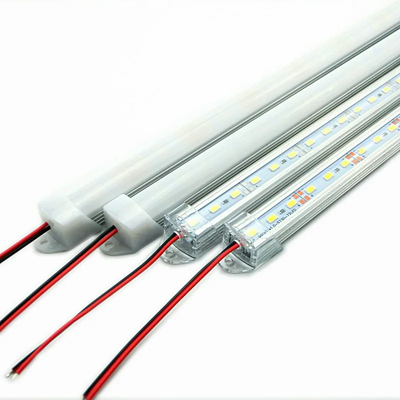 10stk*50cm Engros SMD 5730 LED Hårdt Stive LED Strip Bar Lys Aluminium shell med PC Cover LED Bar Lys 5730 4