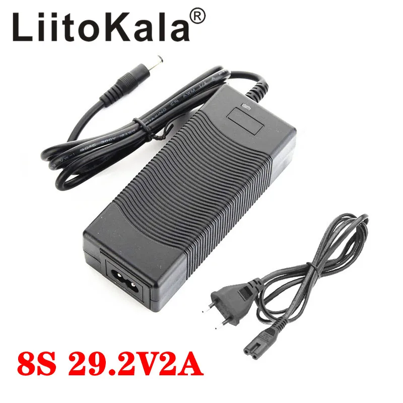 LiitoKala 24V oplader 8S 29.2 V 2A oplader 29.2 V 4A LiFePO4 Batteri Oplader RCA-Port Til 8S 24V LiFePO4 Batteri pack 4
