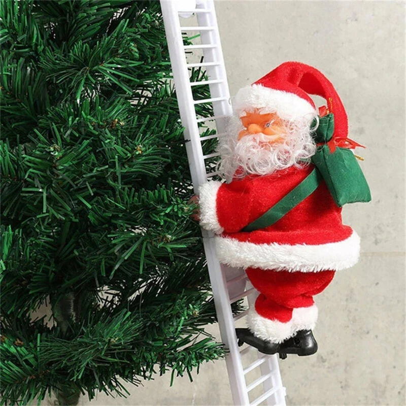 5Types Nye Elektriske Santa Claus Klatring Stigen Dukke Xmas Udsmykning Kid Julegave Dekorationer Til Hjemmet Glædelig Jul Jul 4