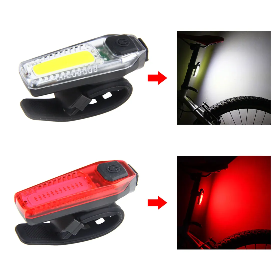 Nye 120lm bike Cykel baglygte Vandtæt Cykling baglygten Riding Bageste Lys Udendørs LED Lys USB-Rygsæk Clip-on-Belysning 4