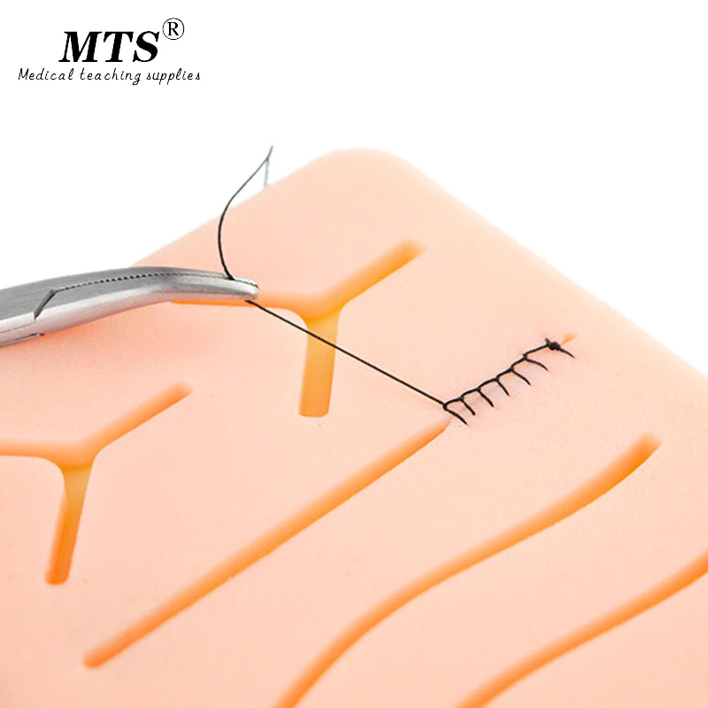 MTS Medicinsk student Hud Kirurgiske Suturer Training kit Komplet sæt medicinsk instrument Skalpel Sutur nål Nål klemme 4