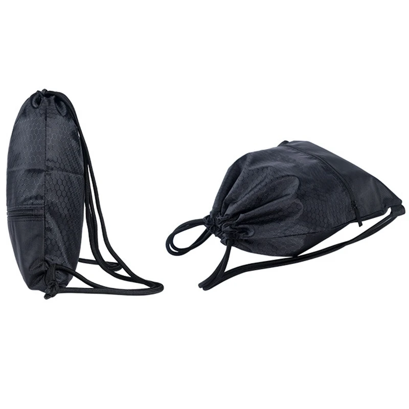 2Pcs Outdoor Ultralight Backpack Football Basketball Drawstring Bags with Zipper Pocket for Teens Men Women Gym Sports 4