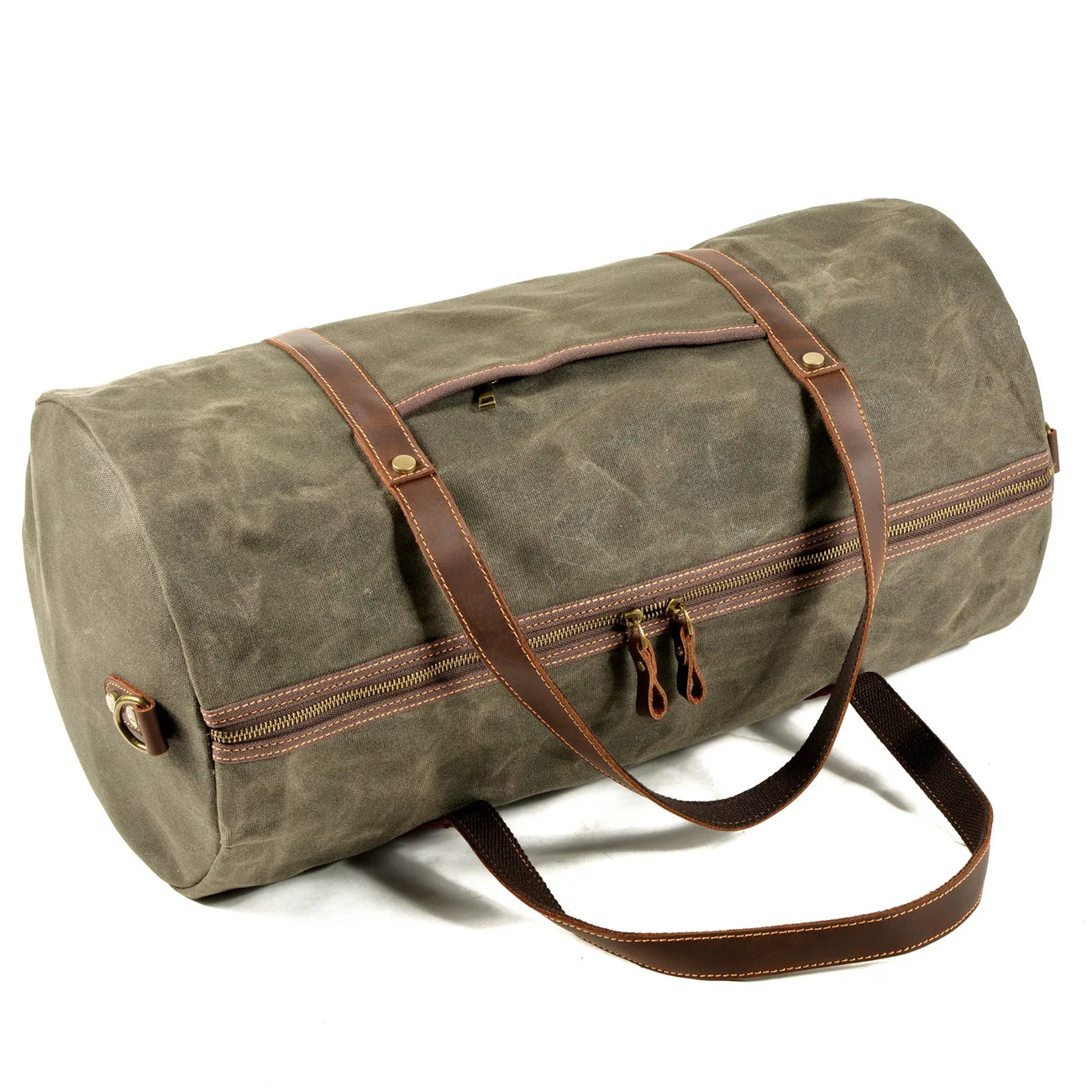 Retro folde rejsetaske, bærbar med stor kapacitet trænings-og vandtæt pose med stor kapacitet fritid udendørs skulder taske 4