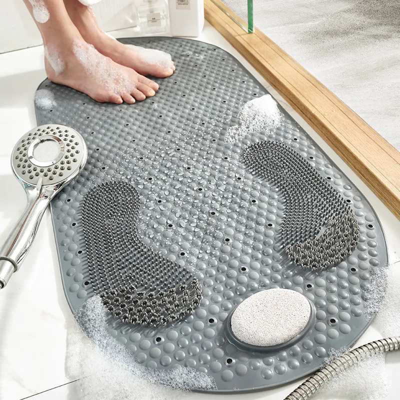 Ny stil PVC toilet badeværelse, non-slip mat husstand badeværelse slibe sten gulvmåtte brusebad massage på værelset fod mat 4