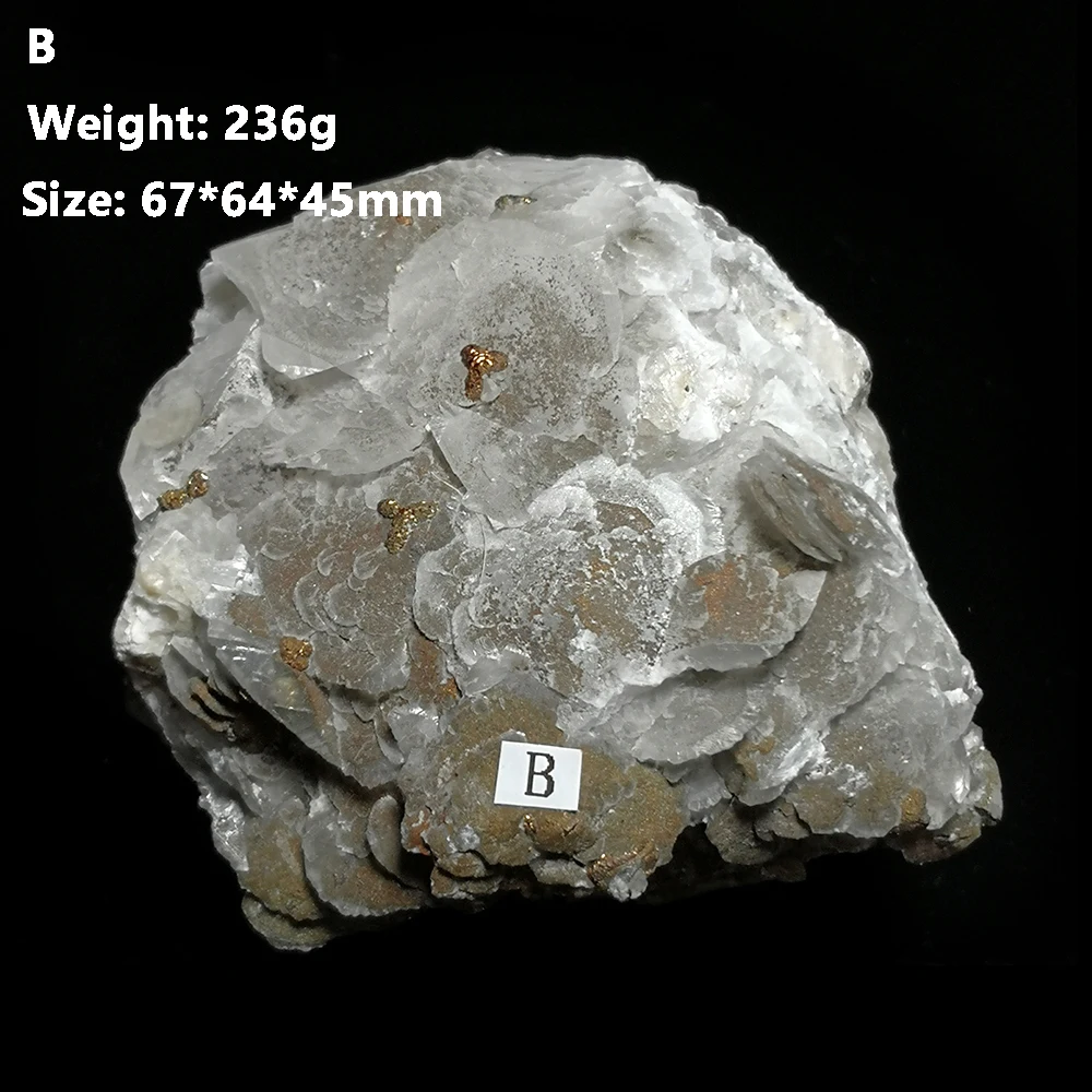 Natursten Calcit, Kvarts Pyrit Mineral Krystal-Prøve Fra Hunan-Provinsen, Kina A2-4 4
