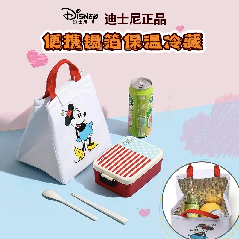 Nye Disney Mickey tegnefilm søde madpakken stor kapacitet aluminium folie isolering bag picnic lunch box frokost taske 4