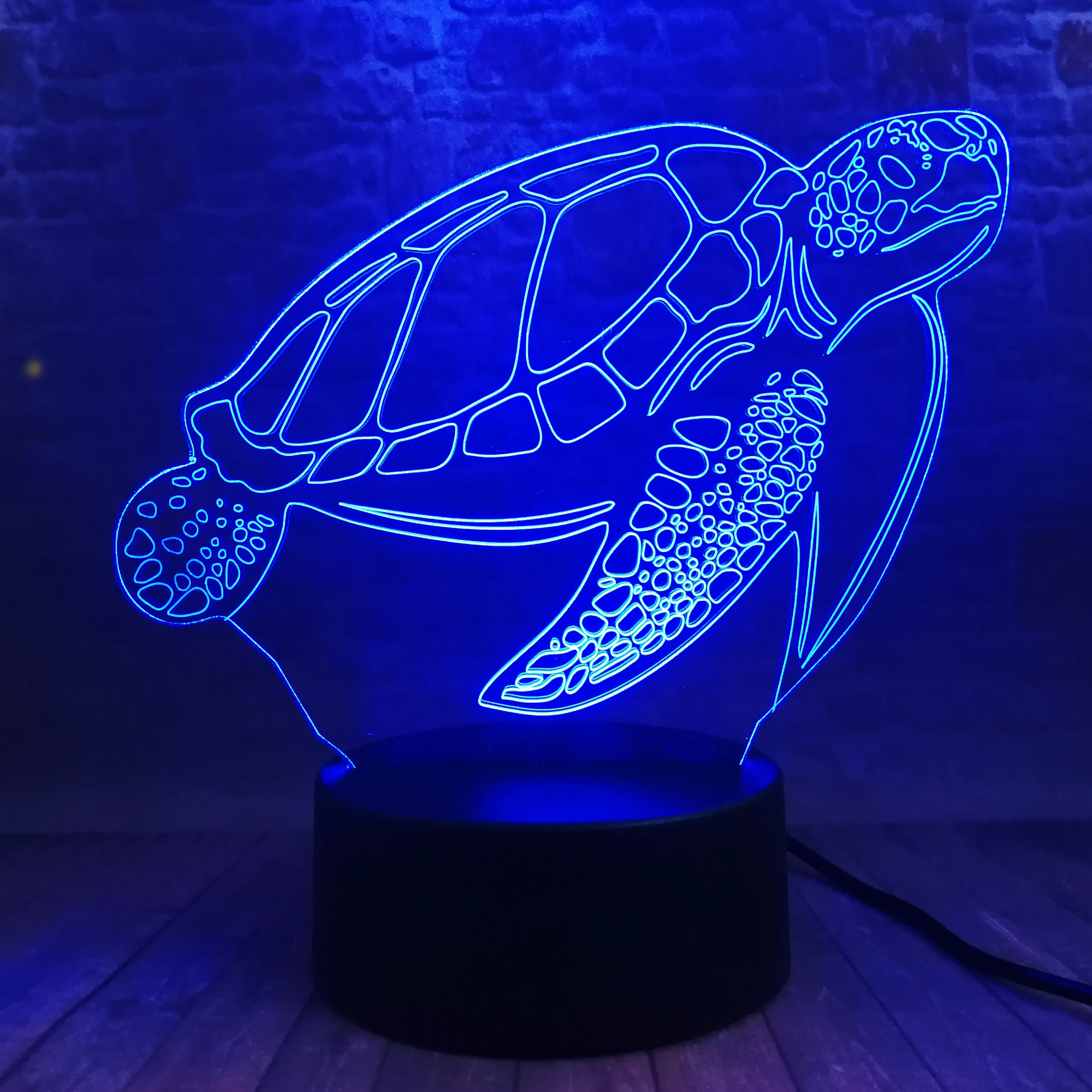 Ocean Sea Turtle Børnehave Nat Lys Sjove Smart 7 Farverne skifter USB Drevne Barn Kids Soveværelse Lampe Drenge Baby Xmas Legetøj Indretning 4