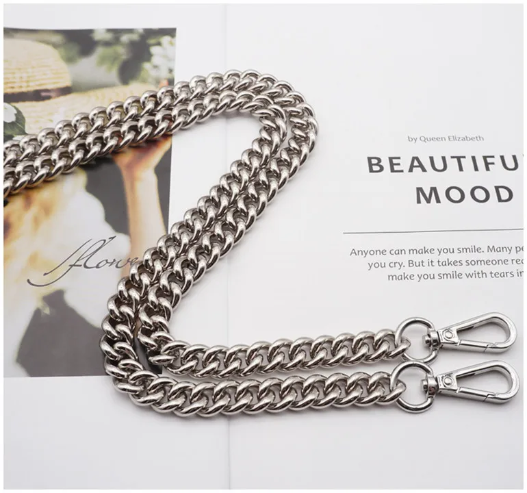 Guld sølv Bronze metal tyk kæde rem til berømte luksus designer brand, håndtaske DIY-Bælte Taske Rem Tilbehør Hardware 4