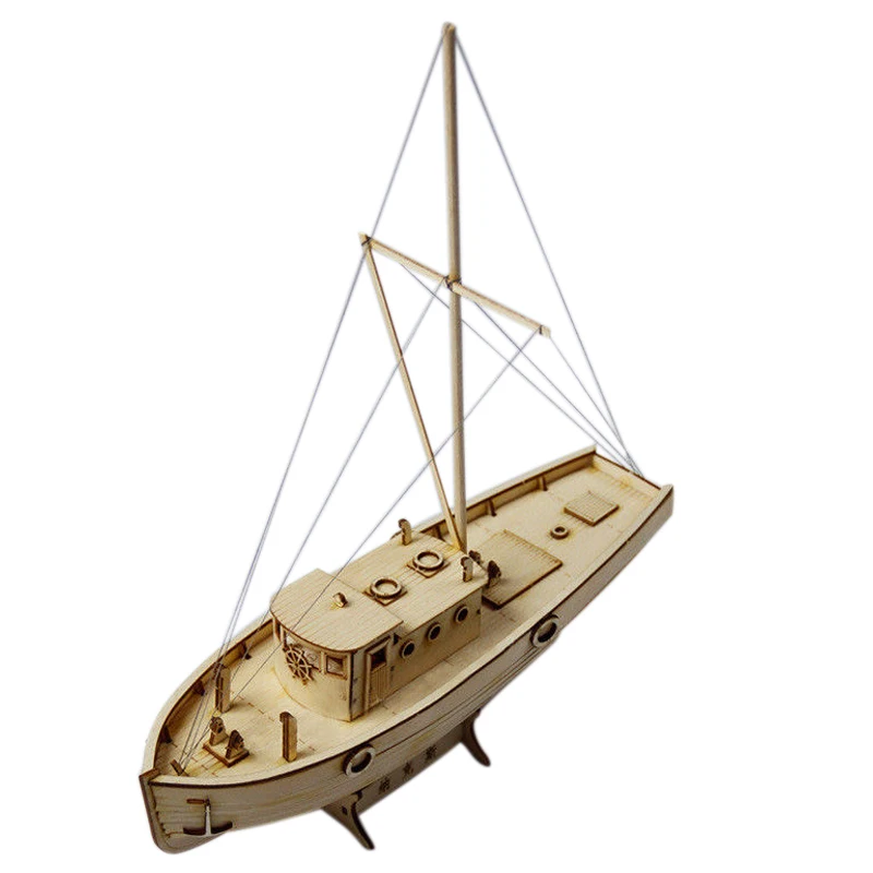 Skibet embly Model Diy Kits Træ sejlbåd 1:50 Skala Dekoration Toy Gave 4