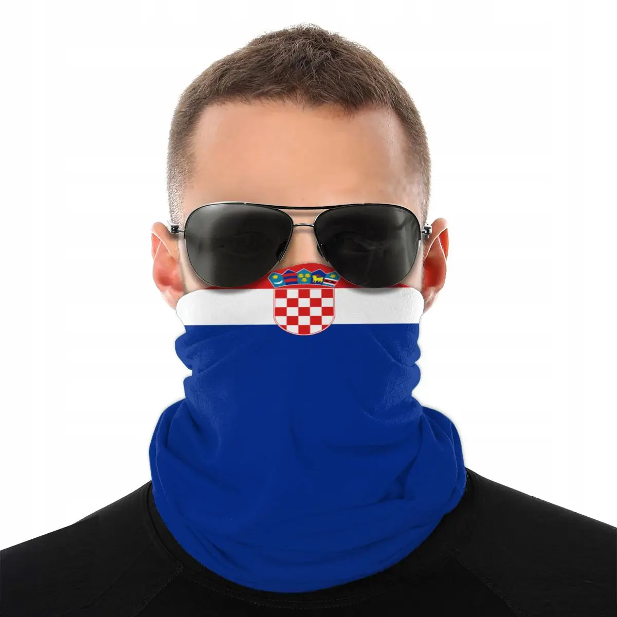 Kroatien Flag Tørklæde Halve Ansigt Maske Unisex Halloween Tube Tørklæde Problemfri Bandana Beskyttende Hovedbeklædning Cykling Vandring 4