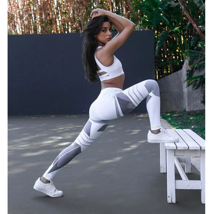 Hot 2018 Kvinder 3D-Print Leggings Trænings-og Adventure Tid Patchwork Tyk Legging Høj Elastisk Træning Leggings Sportslige Bukser 4