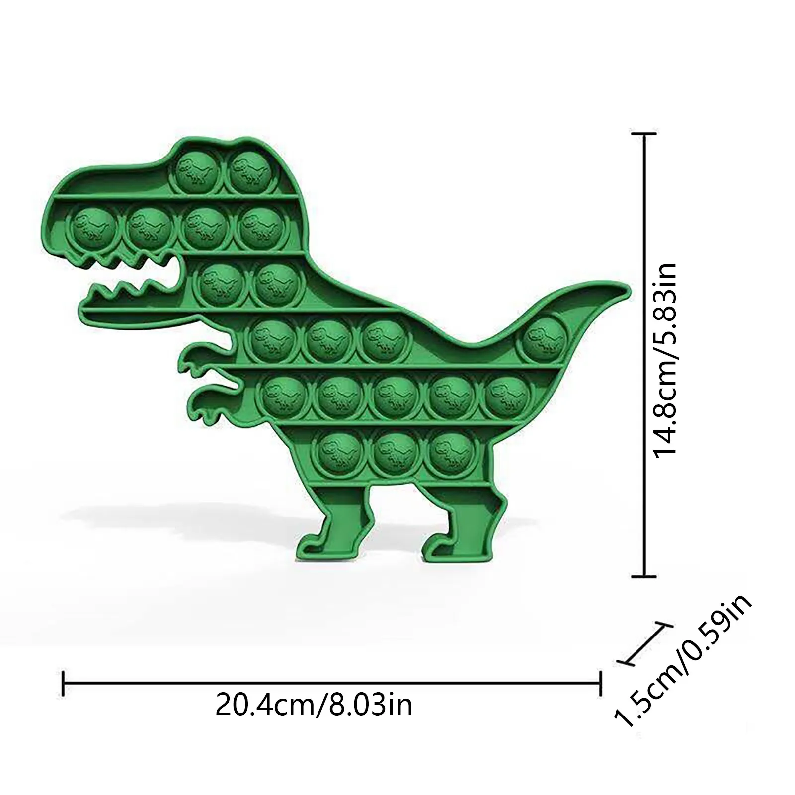 5PC Grøn Dinosaur Push Pop Boble Pille Sensorisk Legetøj Autisme Særlige Behov Stress Reliever Voksne Børn Sjove Antistress-Legetøj 5* 4