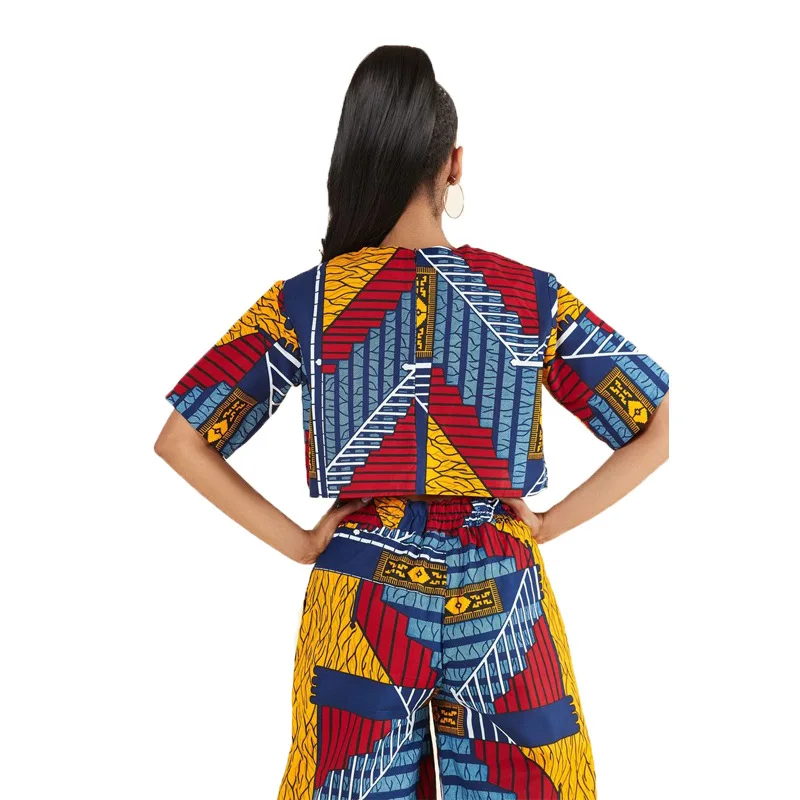 2021 Efteråret Sexet Afrikanske Kvinder Udskrivning af To Stykker, Sæt Top og Nederdel Afrikanske Passer Afrikanske Tøj til Kvinder 4
