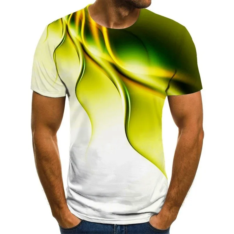 Mænd er 3D printet O-hals, quick-tørring sports T-shirt til Sommeren udendørs fritids -, mikro-elastik Toppe Tee S-XL 7 farver 4