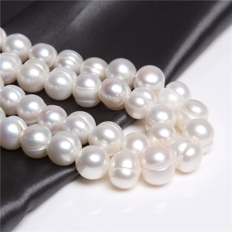 Hvid Naturlige Perle 7-10mm Engros Ægte Kartoffel Runde Perle Løse Perler For Kvinder DIY Smykker at Gøre Halskæde Armbånd 14
