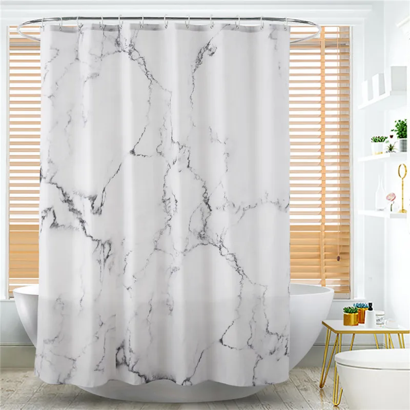 180*180 cm Easy Clean Shower Curtain Badeværelse Badekar, Gardiner og badeforhæng vandtæt Ingen Kemisk Lugt Forstærket 4