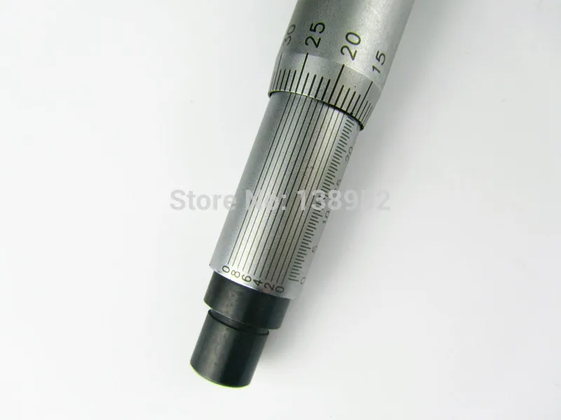 0.001 mm Sølv Fladskærms Nål Type Mikrometer hoved 0-25 mm 0,01 mm Måling af Værktøjs-Med Riflede indstillingsringen Mikrometer Hoved 4