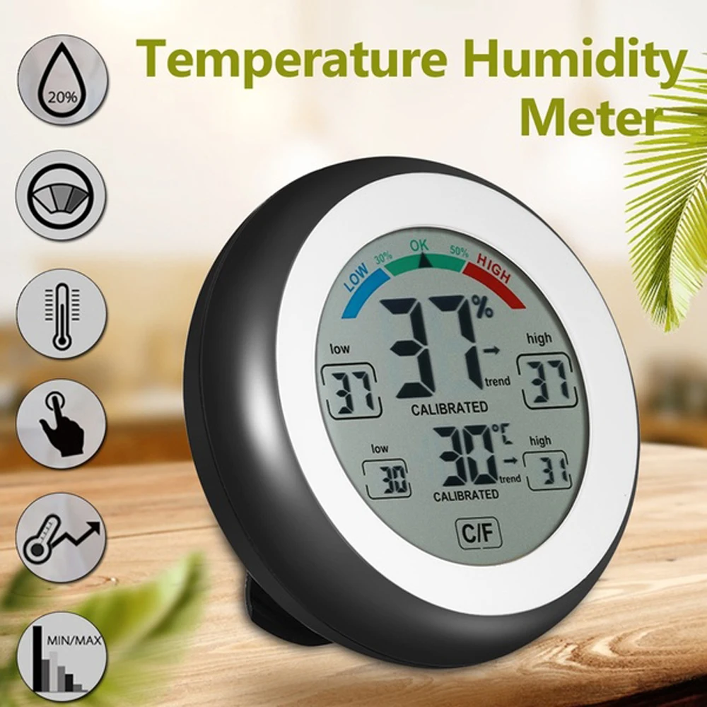 Multifunctionele Digital Bil Termometer Hygrometer Pyrometer & Digital Temperatur Luftfugtighed Meter Controller som Vejr Station 4