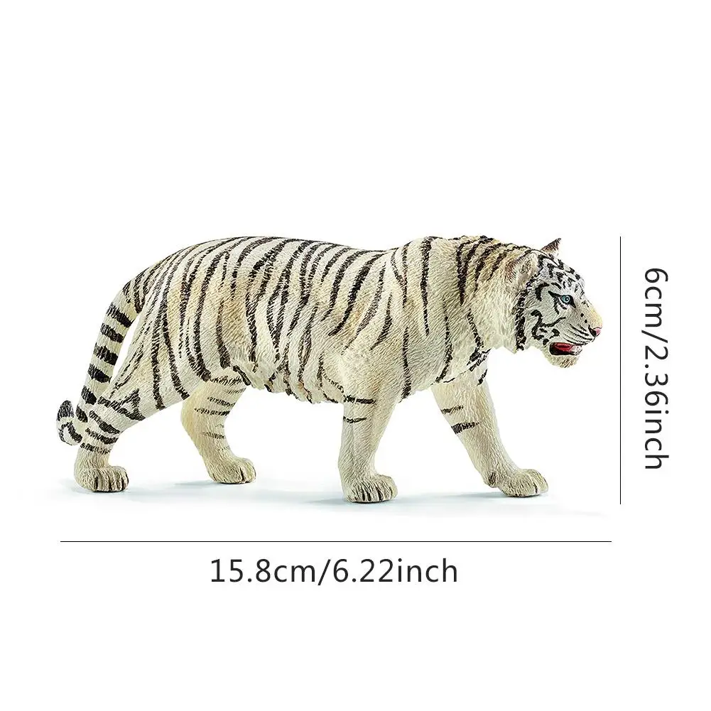 1PC 6,2 tommer/15.8 cm Hvid Tiger Wild Life Figurer Toy PVC-Model Handling Dyr, Figurer Samling Gave Legetøj Til Børn 14731 4