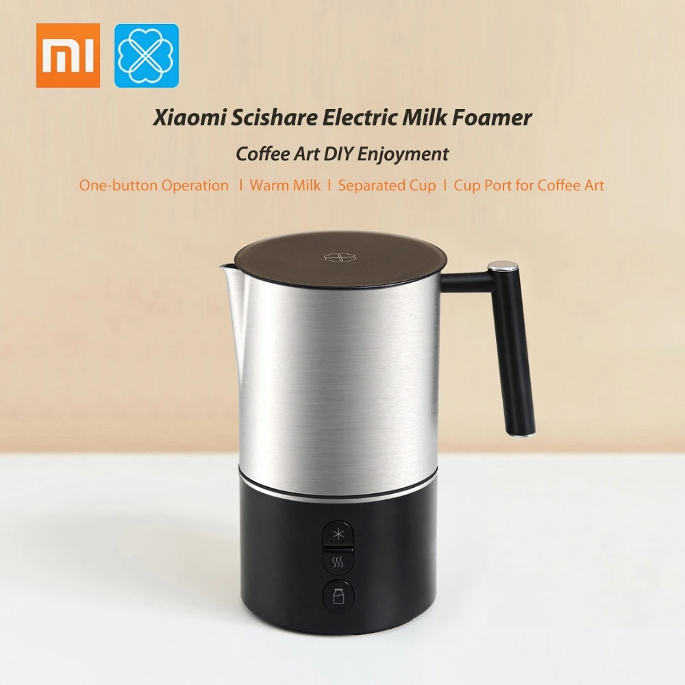Xiaomi Scishare Elektriske Mælk Skumfrembringer Boble Og DIY Maskinen Latte Art Flødekande Kaffefaciliteter Varm Mælk Cappuccino Mælkeskummer Kande 220V 4