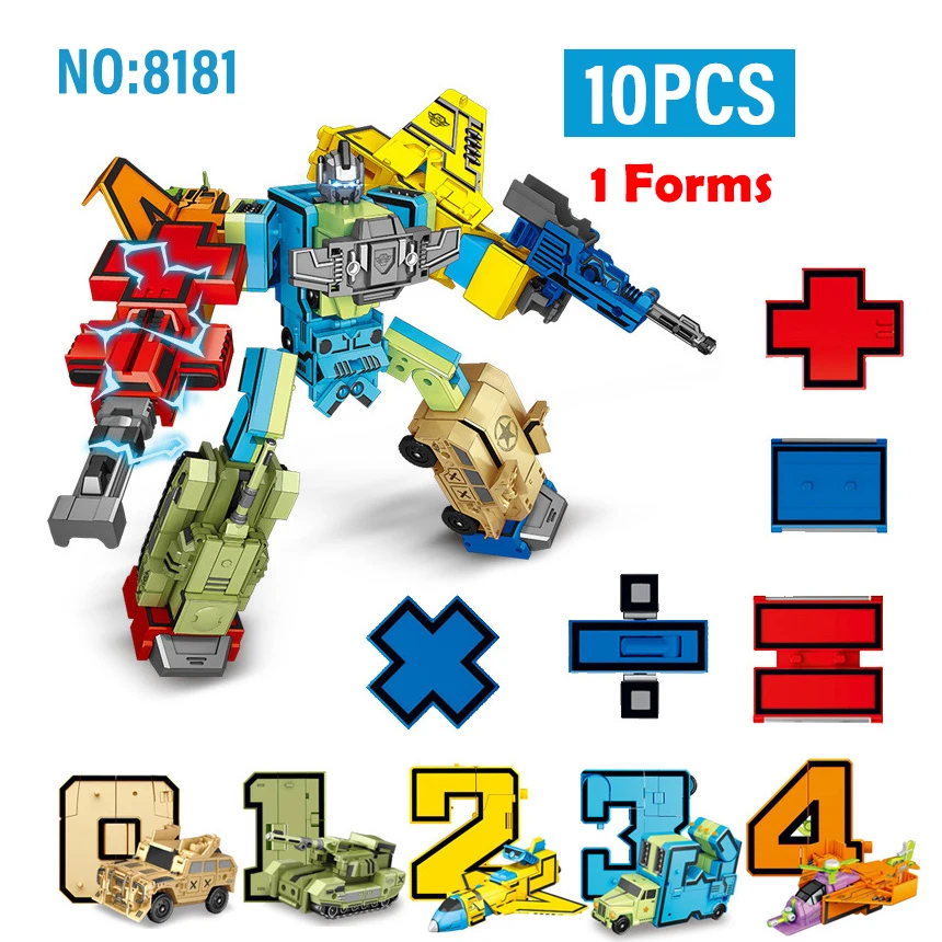 10STK Action Figur Transformation Antal Robot Legetøj, byggeklodser, Deformation Lomme Morphers Pædagogisk Legetøj for Børn 4