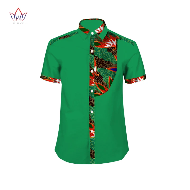 Herre Shirt Nye Afrikanske Mænd Tøj Korte Ærmer Dashiki for Mænd Slim Fit Mærke Tøj 6XL Afrikanske Shirts Print WYN306 4