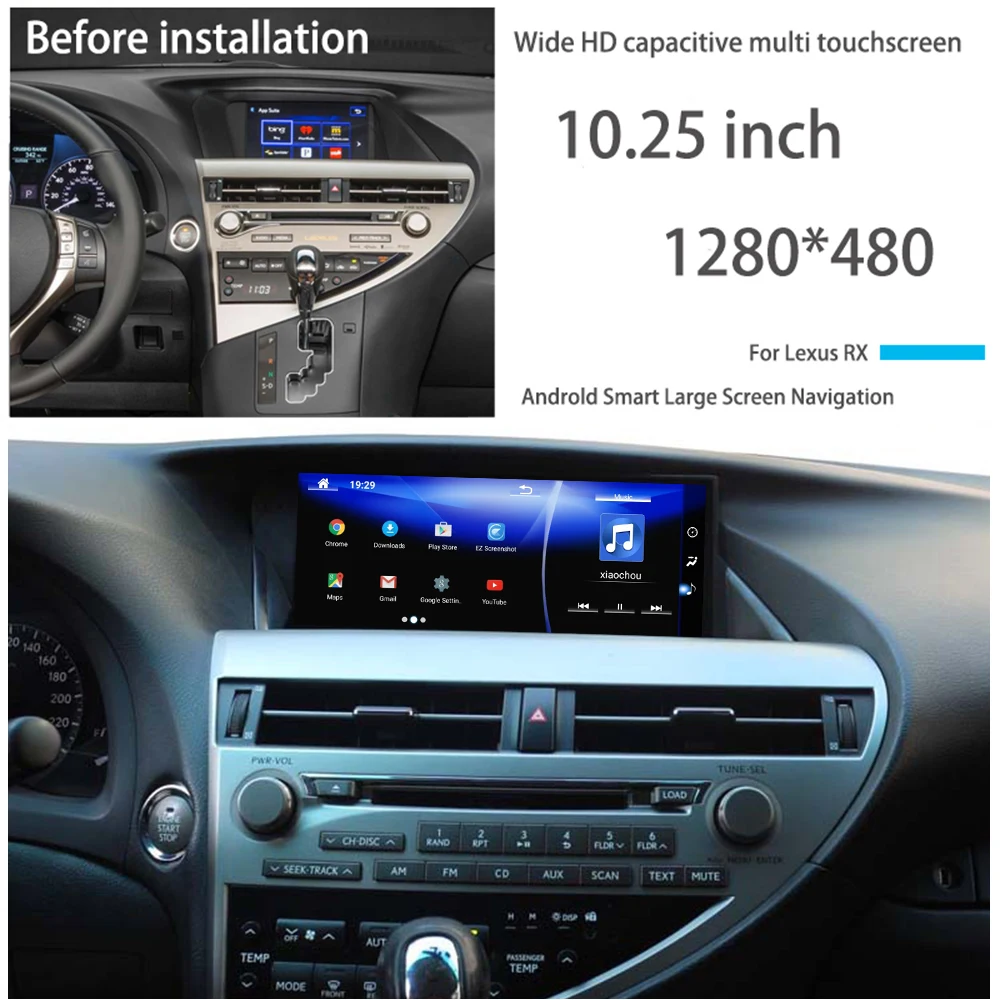 Bilen Multimedia-Afspiller, Stereoanlæg GPS-DVD-Radio-NAVI-Navigation NAVI Android-Skærmen for Lexus RX AL10 RX270 RX350 RX450h 2008~ 4