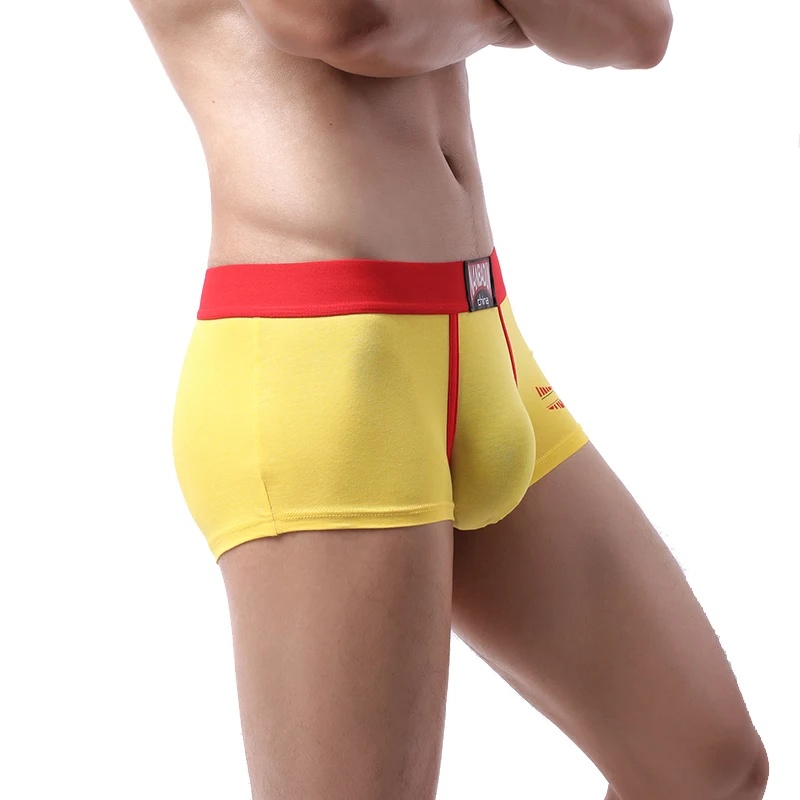 Europæiske størrelse Herre Boxer Åndbar Bomuld Undertøj Sexy Big U Konveks Pose Boksere Underbukser Sculpting Boxershorts Gay-Trusser 4