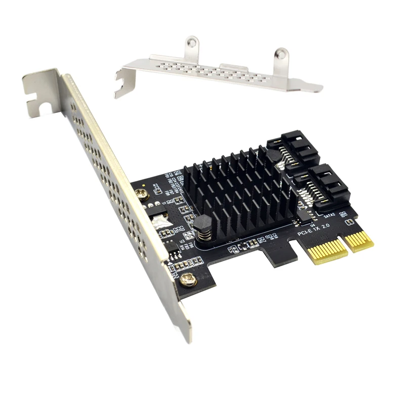 PCI-E SATA 1X 4X 8X 16X PCI-E-Kort PCI-Express SATA 3.0-2-Port SATA III 6 gbps Udvidelse Adapter Plader med Marvel 9125 chip 4