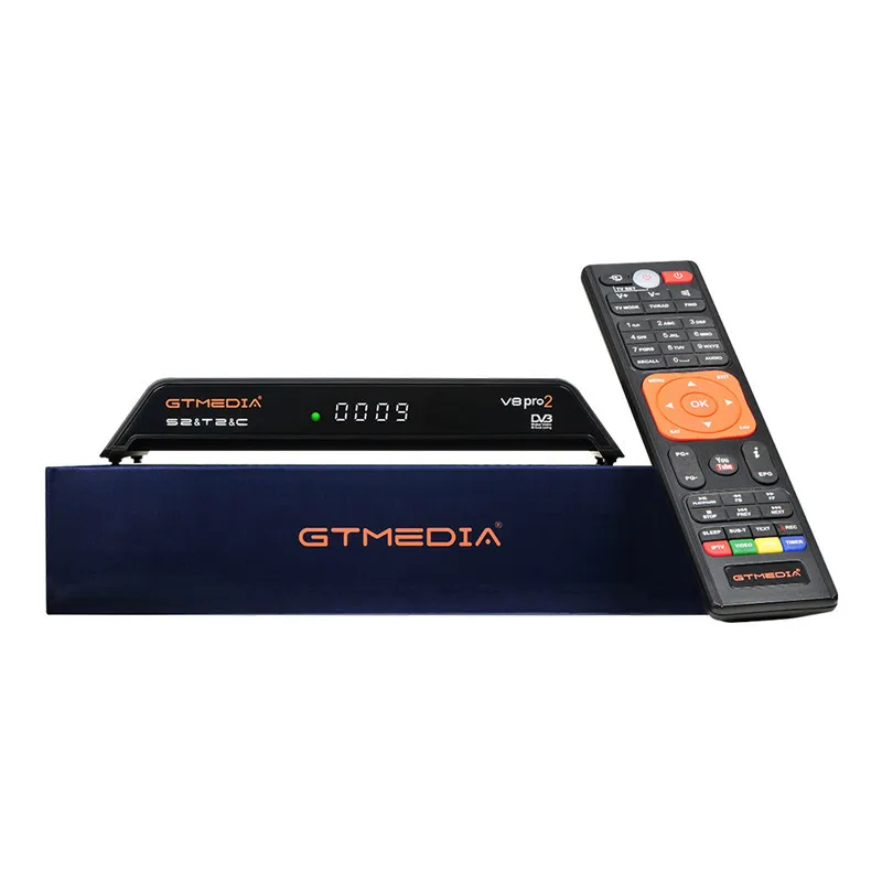GTMedia V8 pro2 Satellit-TV Modtager DVB-T2/S2/Kabel/S2X H. 265 Indbygget WIFI med Ingen App Støtte PowerVu Biss-tasten Dekoder 4