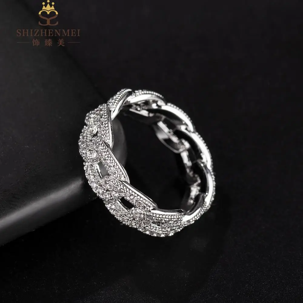 Dubai Kvinders Anillo Enkelte Hollowкольцо Sølv Ring Kvinders Lukkede Fuld Diamant Micro Sæt Zircon Ring Smykker 4