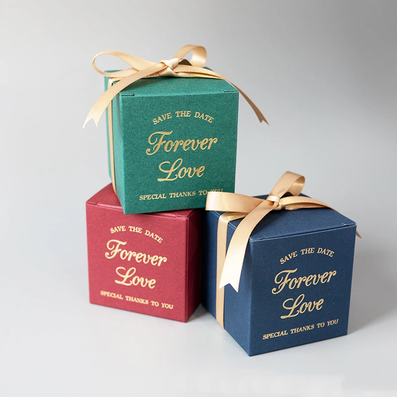 Nye Pladsen for Evigt Kærlighed gaveæske Bryllup Favoriserer og Gaver Candy Box Emballage Gave Poser til Gæsterne Bryllup Dekoration 4