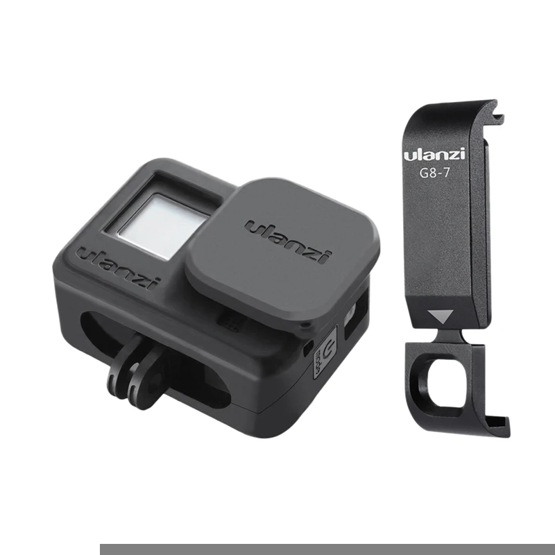 Ulanzi G8-3 Vlog Kamera Tilfældet for Gopro 8 Black & Ulanzi G8-7 til Gopro Hero Sort 8 Batteri Dæksel Låg Aftageligt Type-C 4