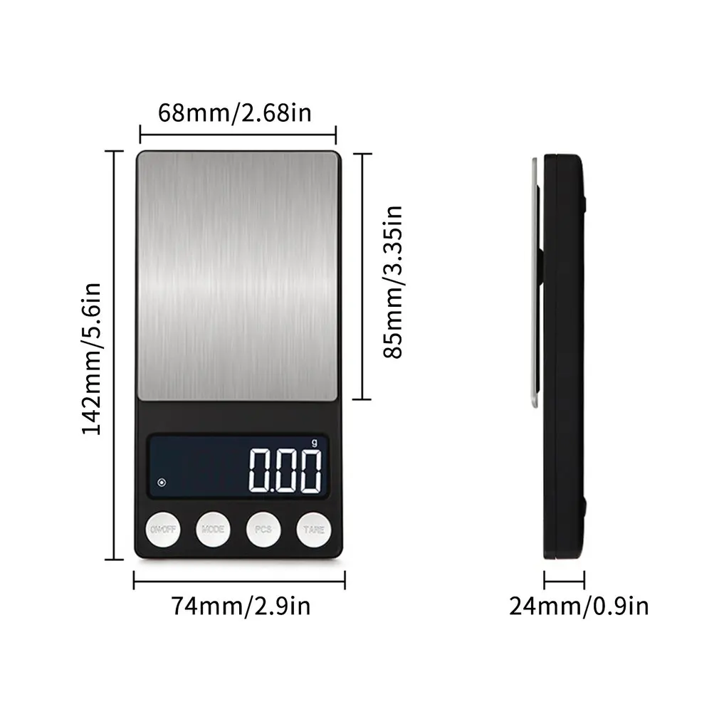 Pocket Smykker Digital Skala Batterier Levering Bærbare Fladskærms LED Elektroniske Vægte Med Skuffe 300/500 på 0,01/0,1 g Salg 4