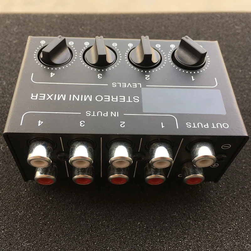 Cx400 Mini Stereo Rca 4-Kanals Passiv Mixer Lille Mixer Mixer med Stereo Dispenser til Live-og Studie 4