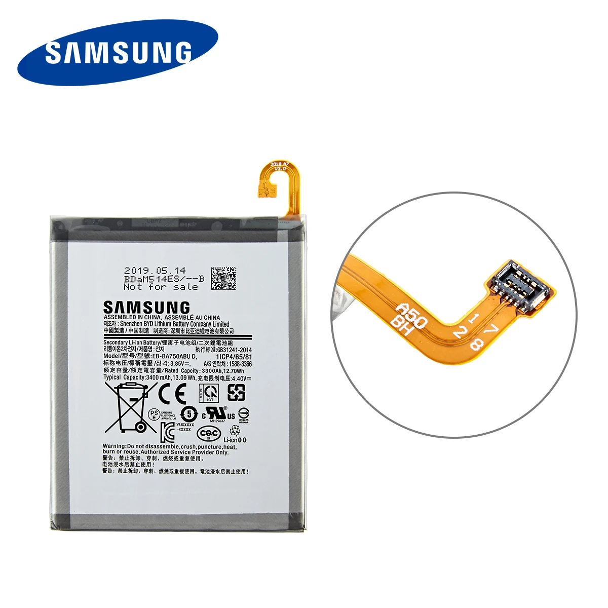 SAMSUNG Orginal EB-BA750ABU 3400mAh batteri Til SAMSUNG Galaxy A7 2018 version A730x A750 SM-A730x A10 SM-A750F +Værktøjer 4