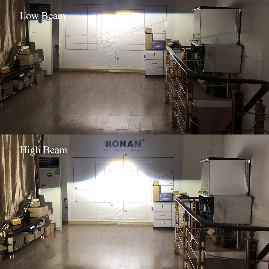 Ronan Forlygte Linser 3,0 tommer Bi-LED Projektor LED Lys, Lamper Kit 5500k 12V bil forlygte super lyse mere bredt Eftermontering 4