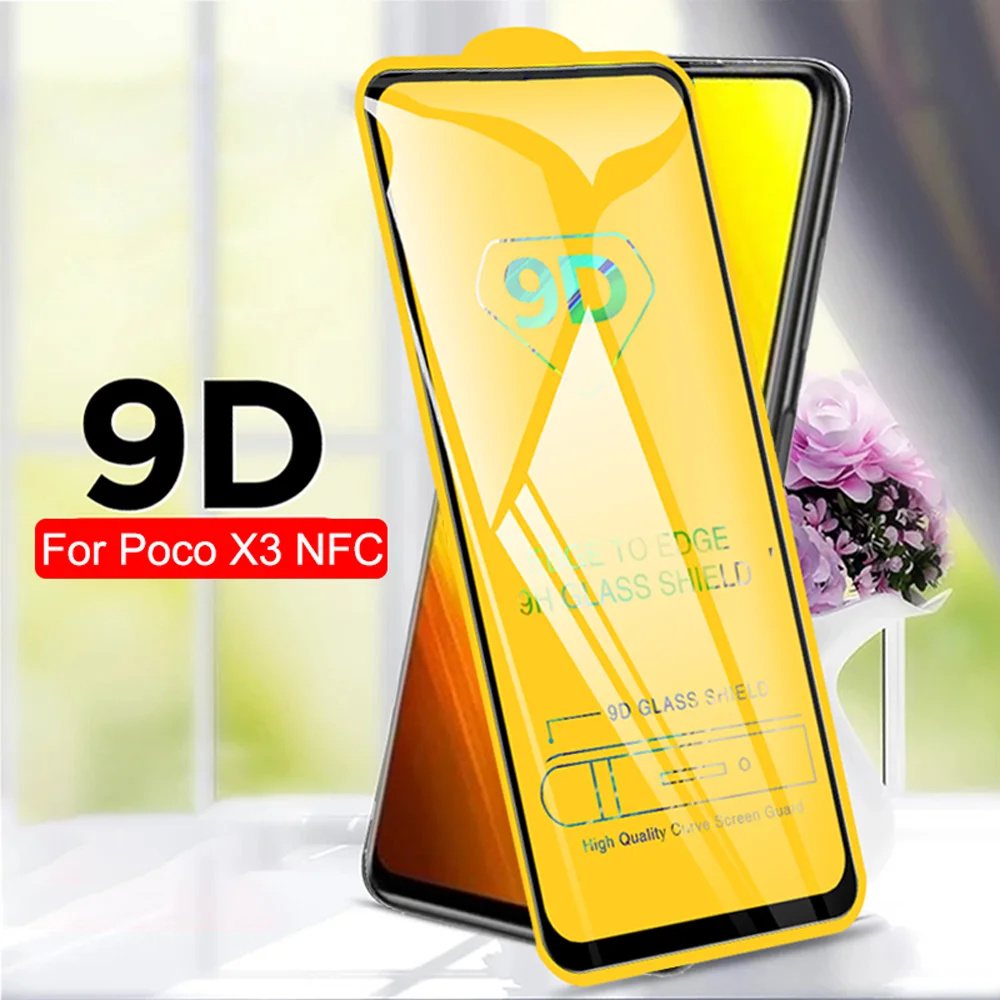 Capa Poco X3 NFC, Silikone Airbag Tilfældet for Xiaomi Poco X 3, omfatter 9D Glas Poco-F2-Pro Poco-X3-NFC-Telefon Tilfældet + skærmbeskytter 4