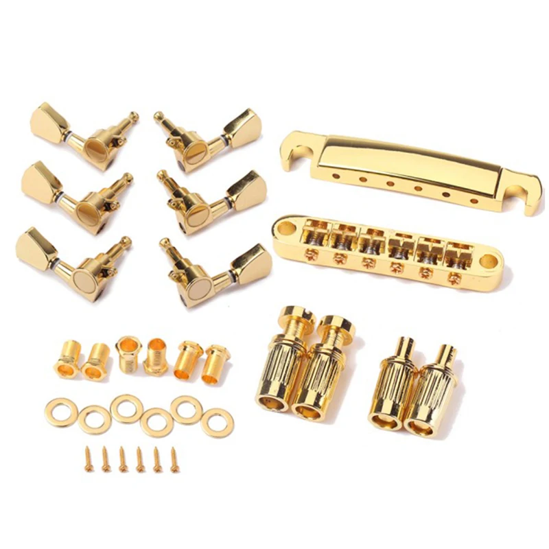 Et Sæt Guld-Streng Sadlen Tune-O-Matic Bro&Tailpiece For Gb Lp-Style Electric Guitar 4