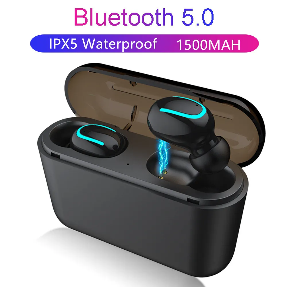TWS Trådløse Hovedtelefoner til en Bluetooth-5.0 Øretelefon Sport Mini-Ørepropper Med Opladning Max Headset Med Mic For Smart telefon PK I7S 4