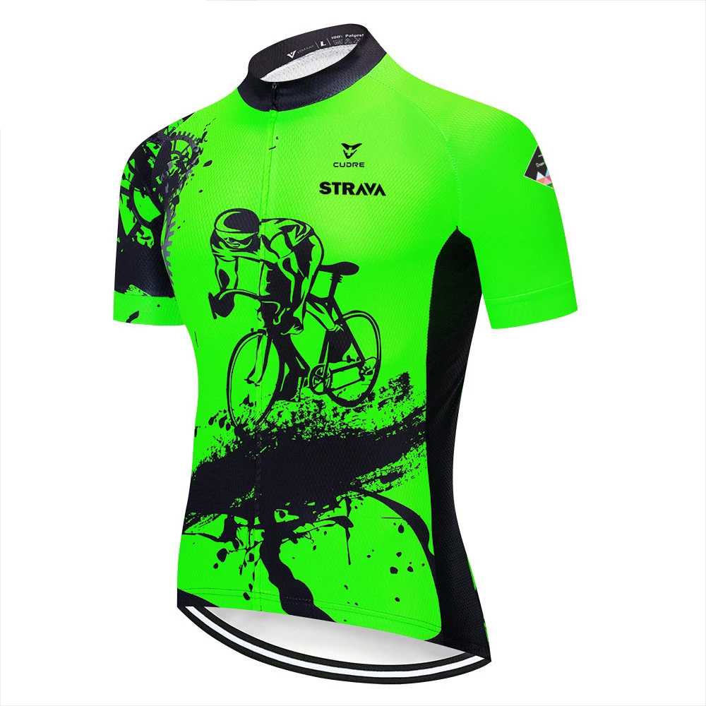 2020 STRAVA Sommeren Mænd team Cykel-Shirt med hurtigtørrende og åndbar Trøje Ciclismo Bicicleta Sportstøj Maillot Ciclismo 4