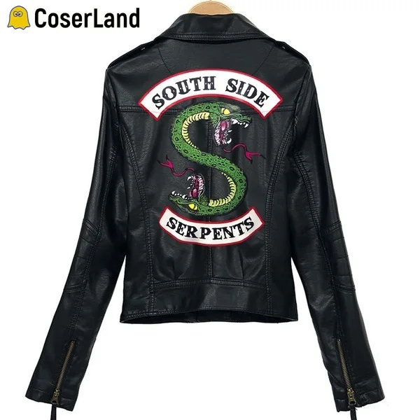 Riverdale Slanger Betty Cooper Motorcykel Læder Jakke Kvinders Pu Læder Jakke Southside Riverdale Sexede Kostumer til Kvinder 4