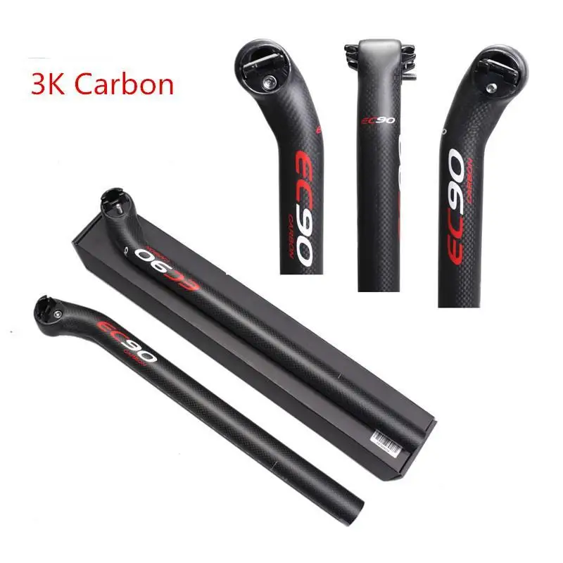EC90 3K Carbon Fiber MTB Cykel Sæde Indlæg 27.2/30.8/31.6350/400mm Mountain Carbon Cykel Seatposts Offset 20 graders seattube 4