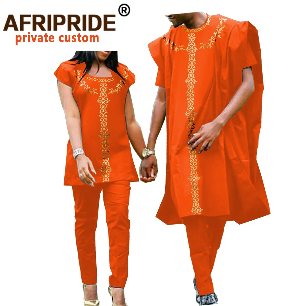 Afrikanske Tøj til Kvinder og Mænd, Par Tøj Dashiki Frakker Skjorte og Bukser, 3, Stykke for Mænd 2, Stykke for Kvinder Bryllup A20C007 4