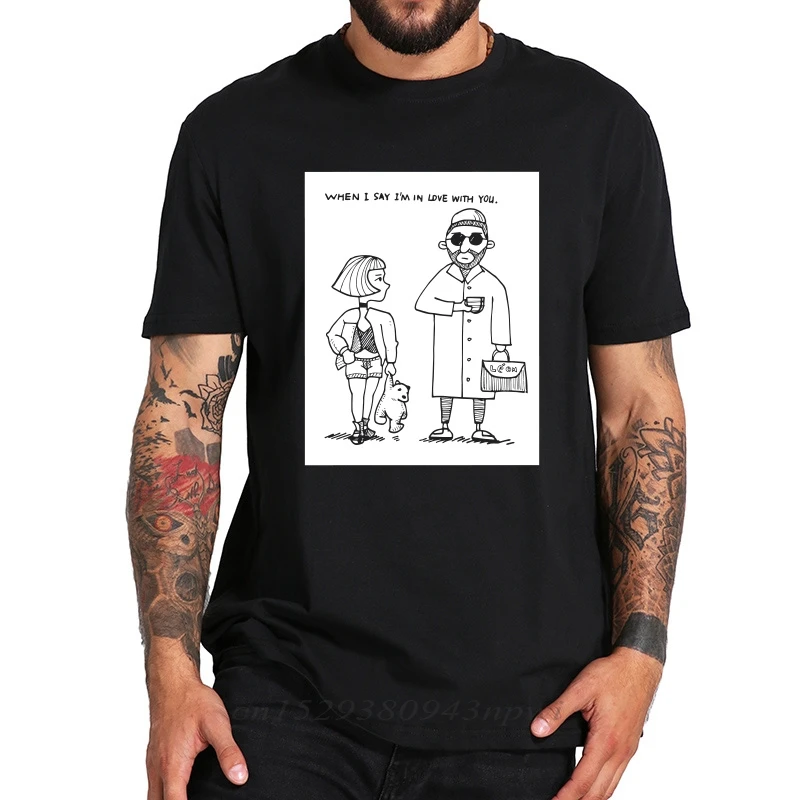 Leon T-shirt Unisex Se, Intet Kan Stoppe med at Elske Dig Leon Animationsfilm Tee Shirt Homme, Bomuld, Nina Killer Shirts til Mænd 4