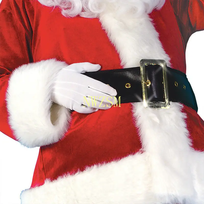Cosplay kostume Mærke 5PCS Santa Claus Kostume til Mænd, Kvinder Passer til julefrokost Outfit Lyst til Xmas Kjole 4