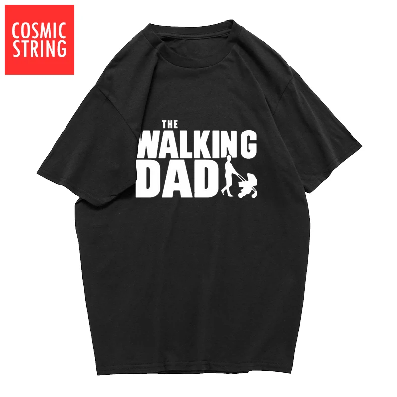 KOSMISK STRENG Walking Far, fars Dag Gave Mænd er Sjove T-Shirt T-Shirt til Mænd Kort Ærme Bomuld Nyhed mandlige Top t-shirts 4