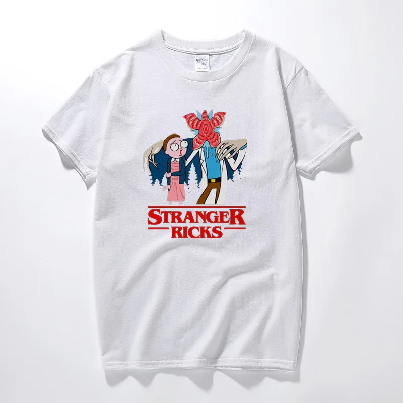Mænd er Sjove T-Shirt Rick & Morty Mash Up Fremmed Ting Tshirt Fremmed Ricks Bomuld kortærmet T-shirt, Toppe Camisetas Hombre 4