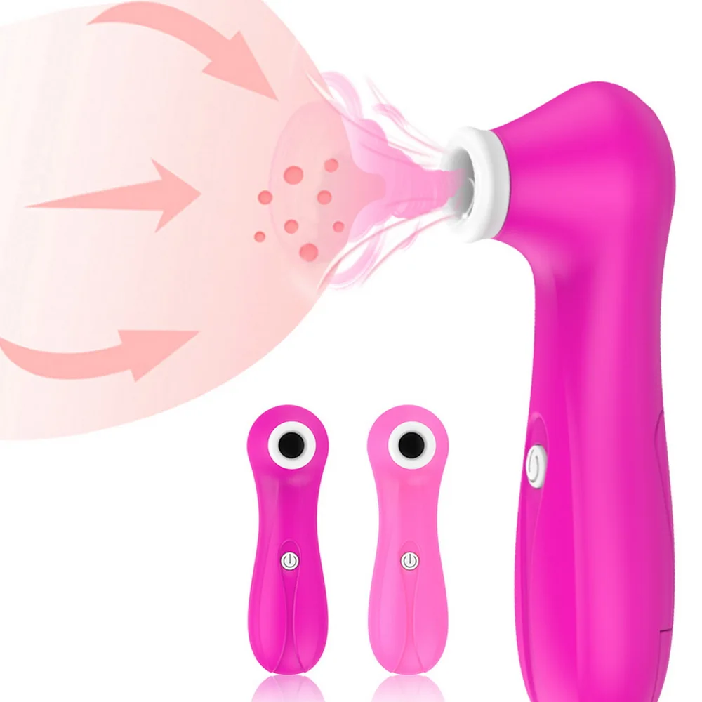 Kraftfuld Clit Sucker Vibrator Tungen Vibrerende Brystvorte Suger Blowjobs Klitoris Stimulator Etotic Sex Legetøj til Kvinder Masturbator 4