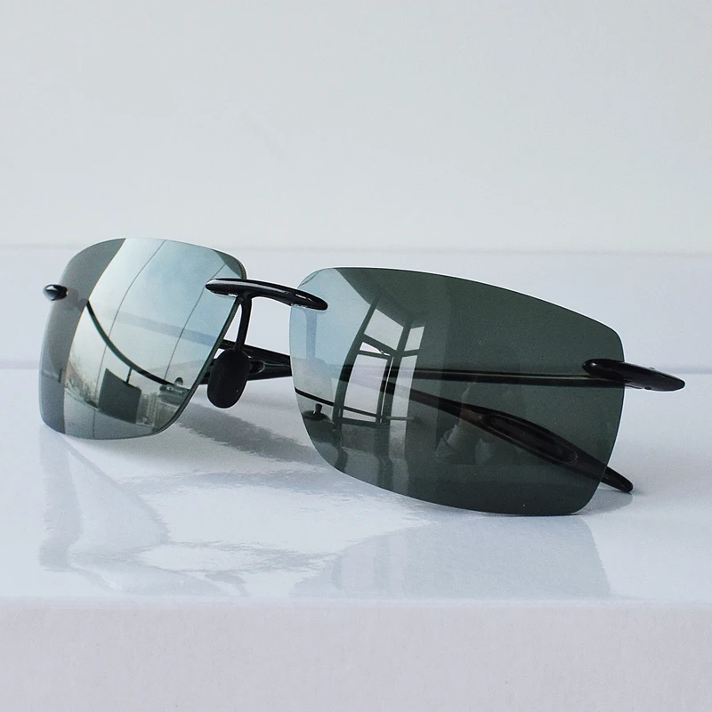 10g Polariserede Solbriller Mænd TR90 Uindfattede solbriller til Mand Ultra-let at Køre Nuancer Anti Glare UV400 4